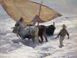Bootslandung in Valencia | Joaquín Sorolla | Gemälde Reproduktion