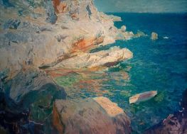 Rock at the Cape, Jávea, 1905 by Joaquín Sorolla | Painting Reproduction
