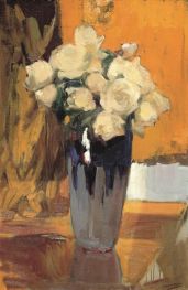 White Roses from My Home Garden, 1920 by Joaquín Sorolla | Painting Reproduction