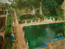 The Garden of Charles V at the Alcázar of Seville | Joaquín Sorolla | Painting Reproduction
