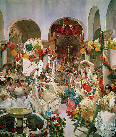 Sevilla. Der Tanz, 1915 | Sorolla y Bastida | Gemälde Reproduktion