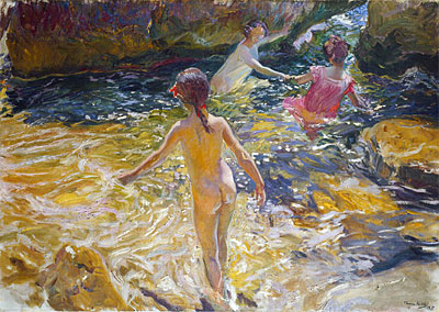 Das Bad | Sorolla y Bastida | Gemälde Reproduktion