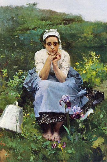The Milkmaid, 1890 | Sorolla y Bastida | Painting Reproduction