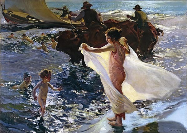 The Bathing Hour, 1904 | Sorolla y Bastida | Painting Reproduction