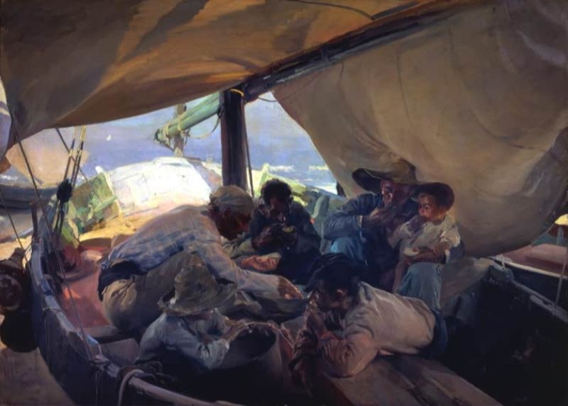 Essen im Boot, 1898 | Joaquín Sorolla