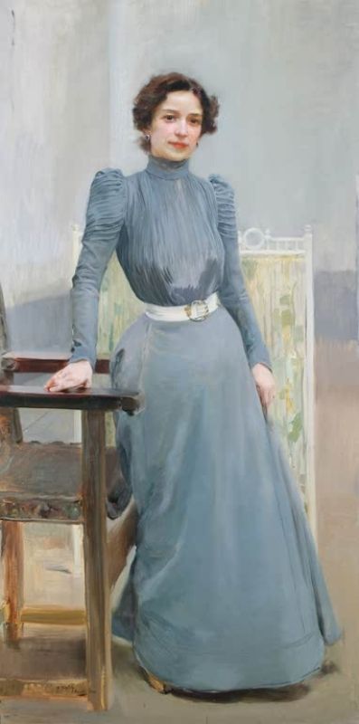 Clotilde in einem grauen Kleid, 1900 | Joaquín Sorolla