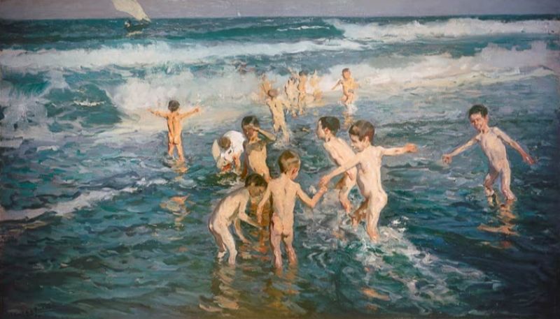 Lausbuben am Strand, Valencia, 1899 | Joaquín Sorolla