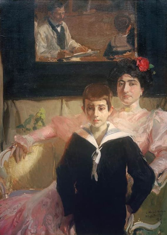 Lucrecia Arana and Her Son. The Benlliure Arana Family, 1906 | Joaquín Sorolla