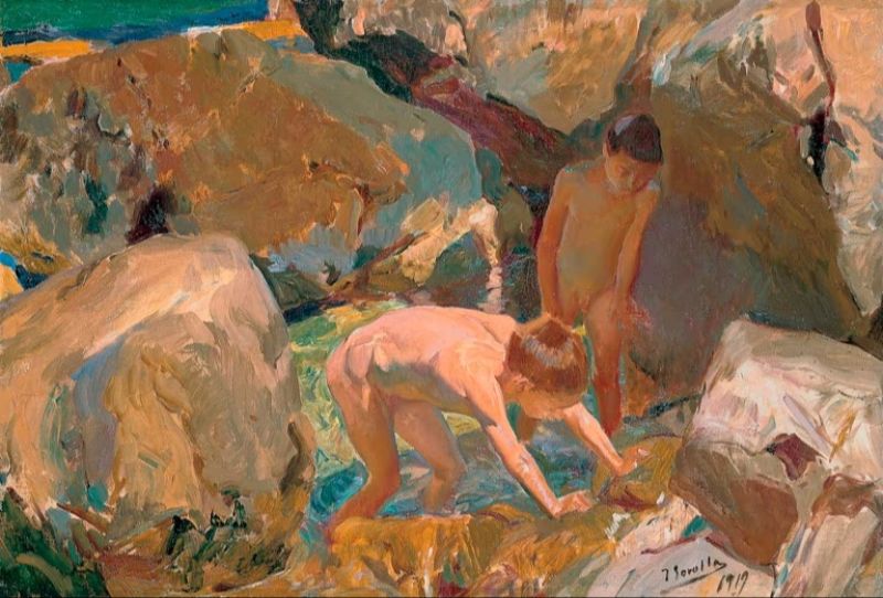 Children Looking for Shellfish, 1919 | Joaquín Sorolla