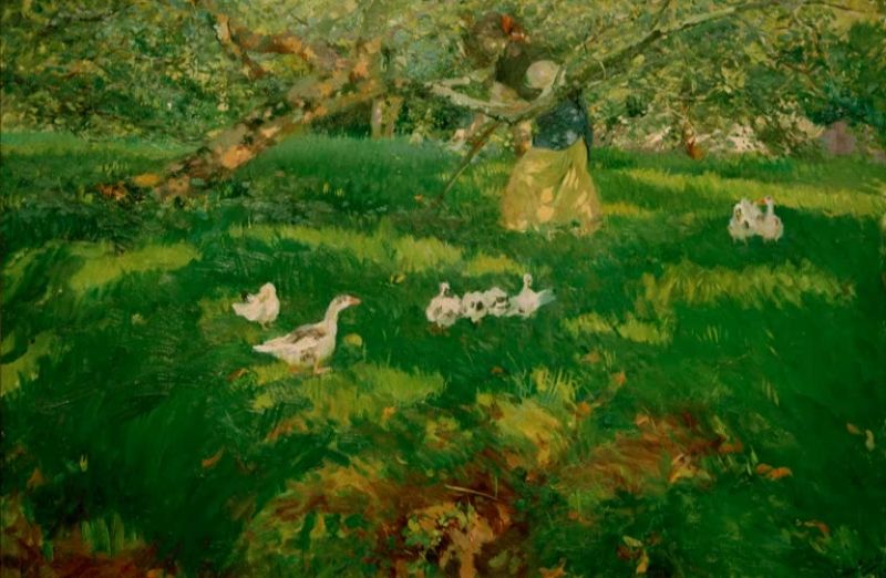 Woman Making Hay in Asturia, 1903 | Joaquín Sorolla