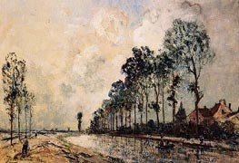 The Oorcq Canal, Aisne, 1872 by Jongkind | Painting Reproduction