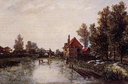 The Lock, 1863 by Jongkind | Painting Reproduction