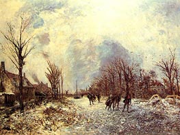 Skaters in Holland, 1863 by Jongkind | Painting Reproduction