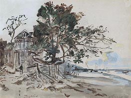 Landscape, St. Clair, 1864 by Jongkind | Painting Reproduction
