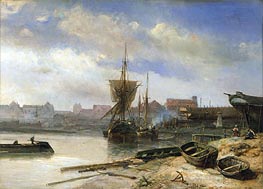 Shipyard, 1852 von Jongkind | Gemälde-Reproduktion