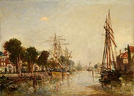 Canal in Holland, 1869 by Jongkind | Painting Reproduction