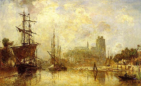 The Port of Dordrecht, c.1869 | Jongkind | Painting Reproduction