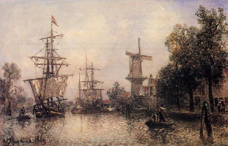 The Port of Rotterdam, 1869 | Jongkind | Painting Reproduction