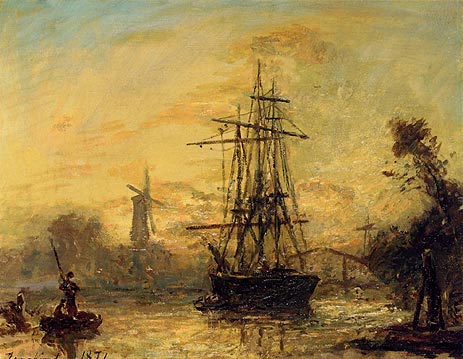 Rotterdam, 1871 | Jongkind | Painting Reproduction