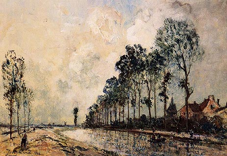 The Oorcq Canal, Aisne, 1872 | Jongkind | Painting Reproduction