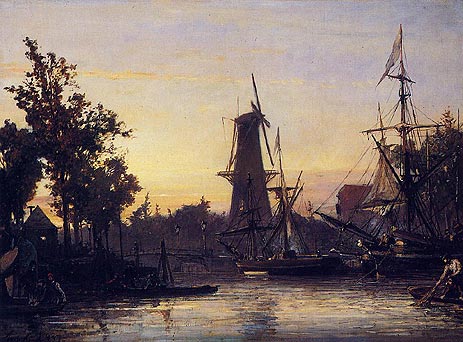 Binneshaven, Rotterdam, 1857 | Jongkind | Painting Reproduction