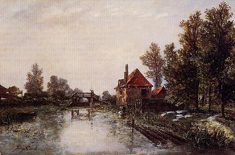 The Lock, 1863 | Jongkind | Painting Reproduction