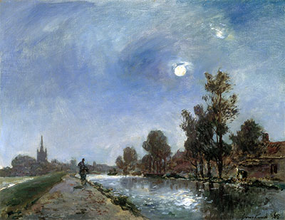 Towpath near Overschie, 1865 | Jongkind | Painting Reproduction