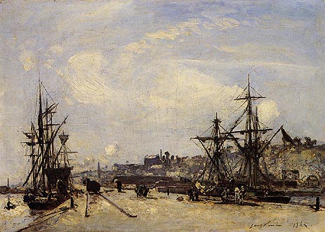 Honfleur, the Railroad Dock, 1865 | Jongkind | Painting Reproduction