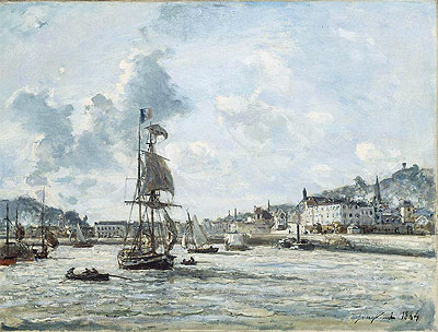 Entrance to the Port of Honfleur, 1864 | Jongkind | Painting Reproduction