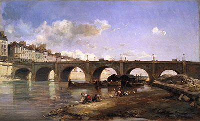 Le Pont de la Tournelle, Paris, 1859 | Jongkind | Gemälde Reproduktion