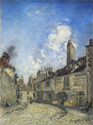 Street at Nevers, the House of Adam Bellaud, 1874 | Jongkind | Painting Reproduction