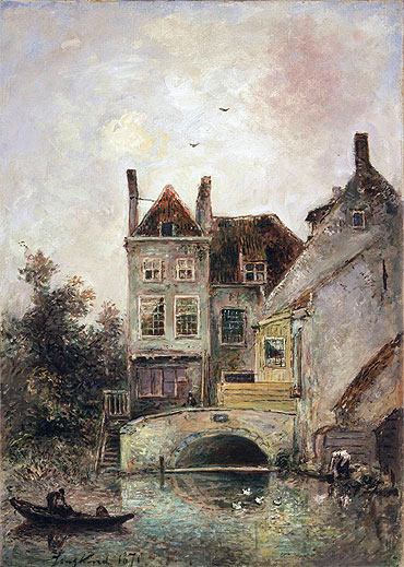 The Artist's House, Maassluis, 1871 by Jongkind | Painting Reproduction