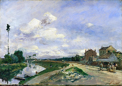 The Seine at Bas-Meudon, 1865 by Jongkind | Painting Reproduction