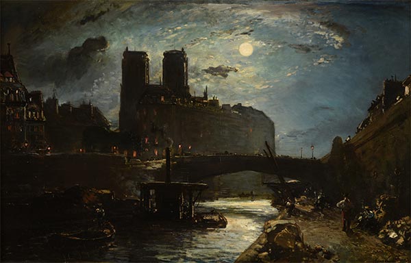 Notre-Dame in the Moonlight, 1854 | Jongkind | Painting Reproduction