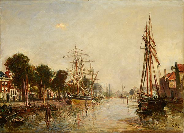 Kanal in Holland, 1869 | Jongkind | Gemälde Reproduktion