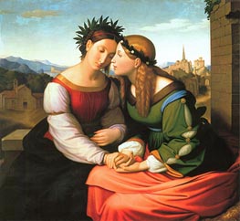 Italia and Germania, 1828 von Overbeck | Gemälde-Reproduktion