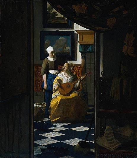 The Love Letter, c.1669/70 | Vermeer | Gemälde Reproduktion