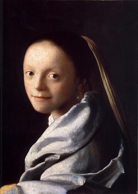Portrait of a Young Woman, c.1667/68 | Vermeer | Painting Reproduction