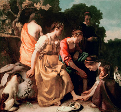 Diana and her Companions, c.1655/56 by Vermeer | Painting Reproduction