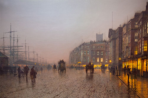 Liverpool from Wapping, 1885 | Grimshaw | Painting Reproduction