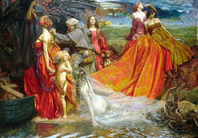 Now is the Pilgrim Year Fair Autumn's Charge, 1904 | John Byam Liston Shaw | Painting Reproduction