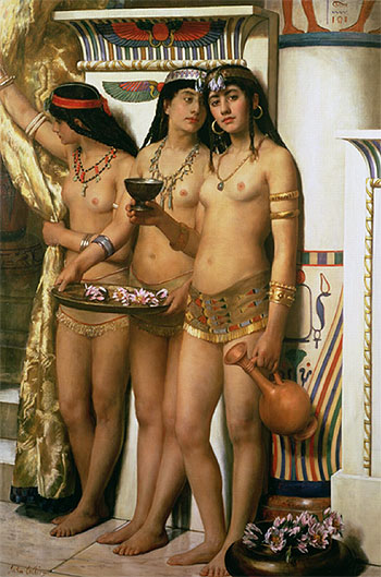 Pharaoh's Handmaidens, Undated | John Collier | Painting Reproduction