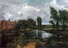 Landscape With Boys Fishing Constable Painting Reproduction 5098 