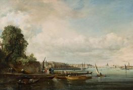 Waterloo Bridge, c.1820 by Constable | Painting Reproduction