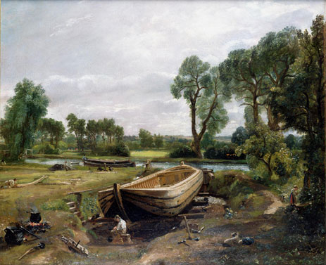Boat Building near Flatford Mill, 1815 | Constable | Painting Reproduction