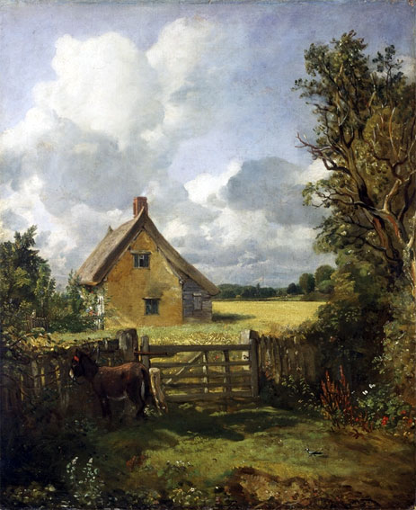 Häuschen in Getreidefeld, c.1833 | Constable | Gemälde Reproduktion