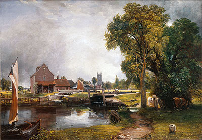 Dedham Lock and Mill, 1820 | Constable | Painting Reproduction
