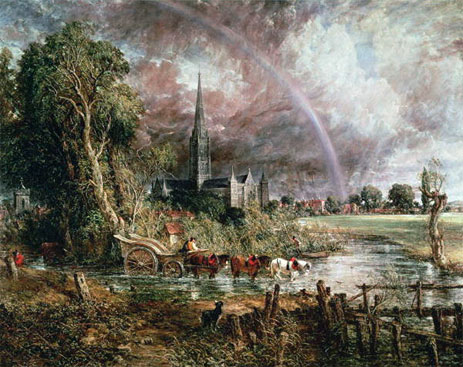 Salisbury Cathedral From the Meadows, 1831 | Constable | Painting Reproduction
