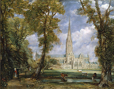 Salisbury Cathedral from the Bishop's Grounds | Constable | Painting Reproduction