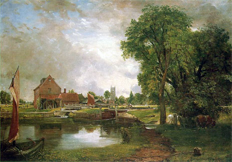 Dedham Lock and Mill, c.1820 | Constable | Painting Reproduction